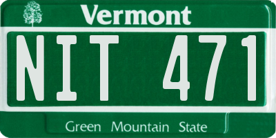 VT license plate NIT471