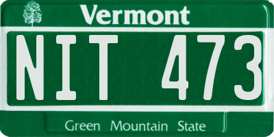 VT license plate NIT473