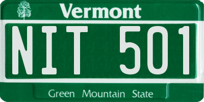 VT license plate NIT501