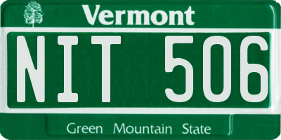 VT license plate NIT506