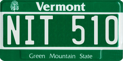 VT license plate NIT510
