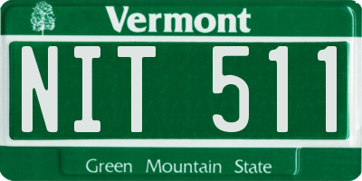 VT license plate NIT511