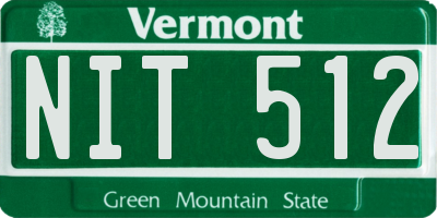 VT license plate NIT512