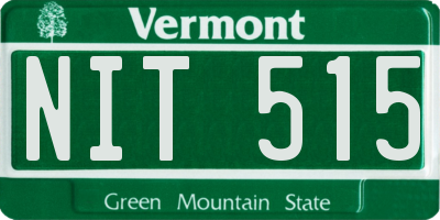 VT license plate NIT515