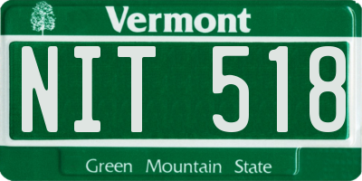 VT license plate NIT518