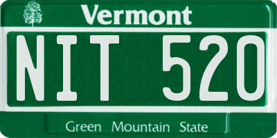 VT license plate NIT520