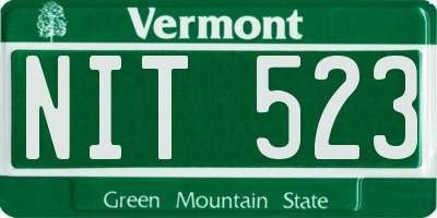 VT license plate NIT523
