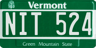 VT license plate NIT524