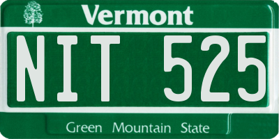 VT license plate NIT525