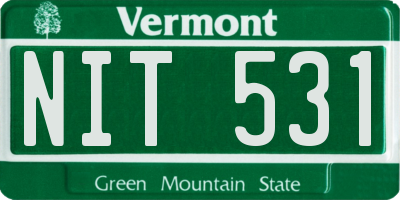 VT license plate NIT531