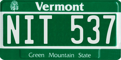 VT license plate NIT537