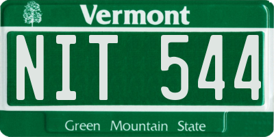 VT license plate NIT544