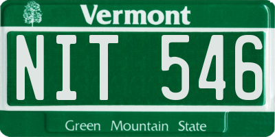 VT license plate NIT546