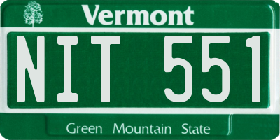 VT license plate NIT551