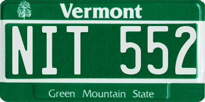 VT license plate NIT552