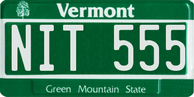 VT license plate NIT555