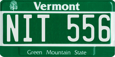 VT license plate NIT556