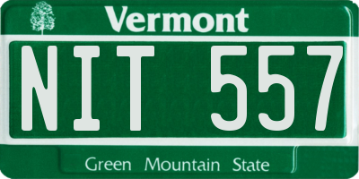 VT license plate NIT557