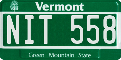 VT license plate NIT558