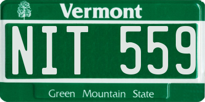 VT license plate NIT559