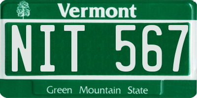 VT license plate NIT567