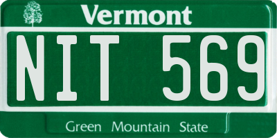 VT license plate NIT569