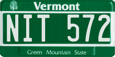 VT license plate NIT572