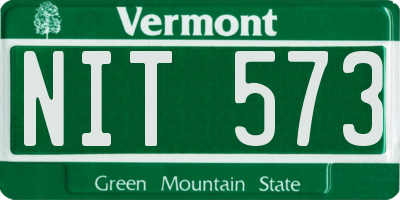 VT license plate NIT573