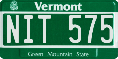 VT license plate NIT575