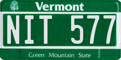 VT license plate NIT577