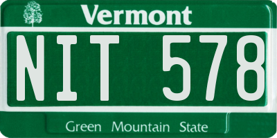 VT license plate NIT578