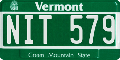 VT license plate NIT579