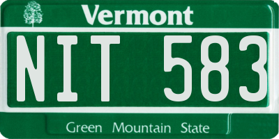 VT license plate NIT583