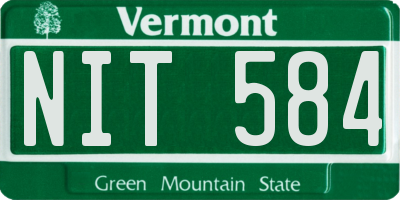 VT license plate NIT584