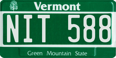 VT license plate NIT588
