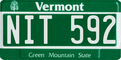 VT license plate NIT592