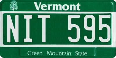 VT license plate NIT595
