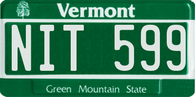 VT license plate NIT599