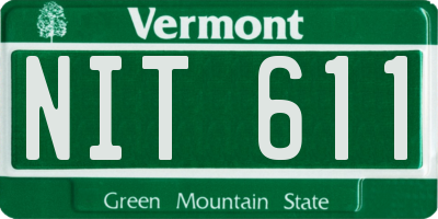 VT license plate NIT611