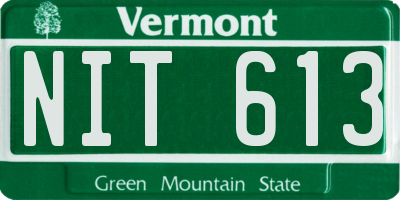 VT license plate NIT613