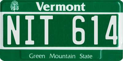 VT license plate NIT614