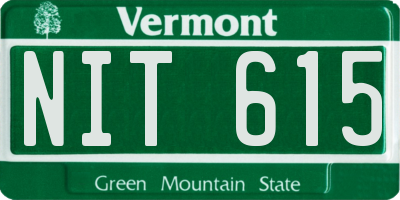 VT license plate NIT615