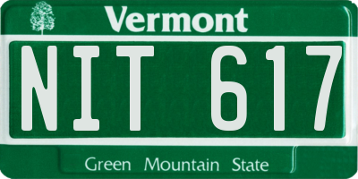 VT license plate NIT617