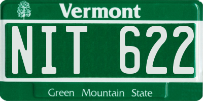 VT license plate NIT622