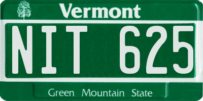 VT license plate NIT625