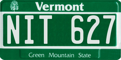 VT license plate NIT627