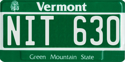 VT license plate NIT630