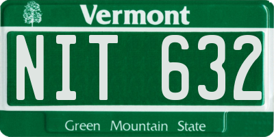 VT license plate NIT632