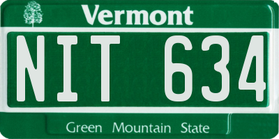 VT license plate NIT634