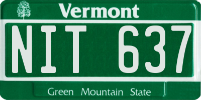VT license plate NIT637